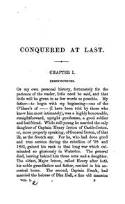 Cover of: Conquered at last: from 'Records of Dhu hall and its inmates' [signed Hardress O'Hara]. by 