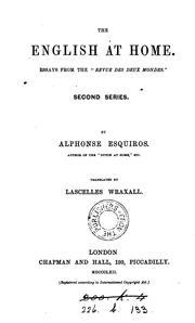 Cover of: The English at home, tr. [from L'Angleterre et la vie anglaise] and ed, by L. Wraxall