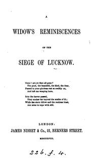 Cover of: A widow's reminiscences of the siege of Lucknow [by K.M. Bartrum]. by 