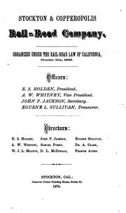 Cover of: Prospectus of the Stockton & Copperopolis Railroad Company, and Stockton and Ione City Railroad ...