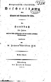 Geographisch-statistische Beschreibung aller Staaten und Nationen der Erde ...