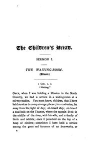 The children's bread, short sermons to children by Wilmot-Buxton, H. J.