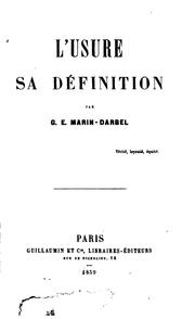 L'usure, sa définition