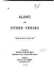 Cover of: Alamo, and Other Verses | 