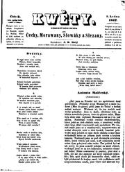 Cover of: Kwěty: národní zábawník pro Čechy, Morawany, a Slowáky