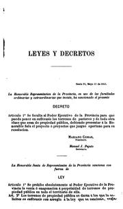 Cover of: Compilación de leyes, decretos y demás disposiciones que sobre tierras ...