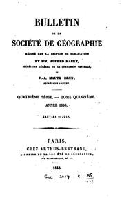 Cover of: Bulletin de la Société de géographie