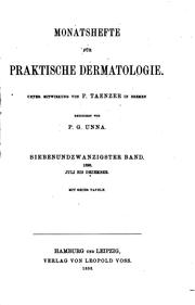 Cover of: Monatshefte für praktische Dermatologie by 