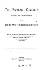 Cover of: Report of proceedings of the third and fourth congresses