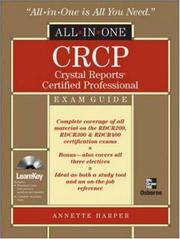 Cover of: CRCP Crystal Reports Certified Professional All-in-One