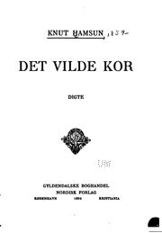 Cover of: Det Vilde Kor by 