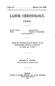 Cover of: Labor and Industrial Chronology