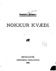 Cover of: Nokkur kvæöi by 