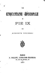 Cover of: La cinquantaine épiscopale de Pie IX.