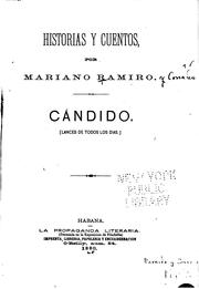 Cover of: Historias y cuentos: Cándido(lances de todos los días) by 