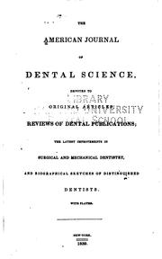 Cover of: American Journal of Dental Science