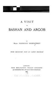 Cover of: A Visit to Bashan and Argob