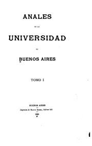 Cover of: Anales de la Universidad de Buenos Aires