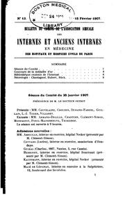 Cover of: Bulletin du Comité de l'Association Amicale des Internes et Anciens Internes ... by 