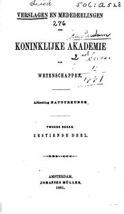 Cover of: Verslagen en Mededeelingen