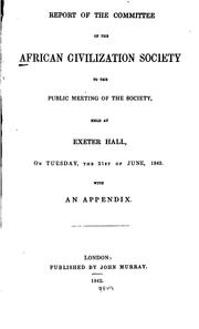 Cover of: Report of the Committee to the Public Meeting of the Society Held ... 21st ...