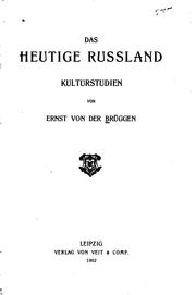 Cover of: Das heutige Russland by 