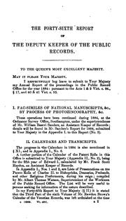 Annual Report of the Deputy Keeper of the Public Records by Great Britain Public Record Office