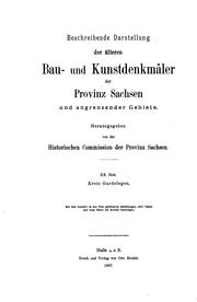 Cover of: Beschreibende Darstellung der älteren Bau- und Kunstdenkmäler der Provinz ... by 