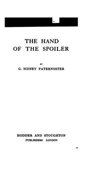 Cover of: The Hand of the Spoiler