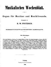 Cover of: Musikalisches Wochenblatt