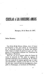 Cover of: Documentos oficiales referentes á la guerra entre Nicaragua y Honduras de 1907, y á la ...