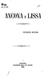 Cover of: Ancona e Lissa: cuique suum