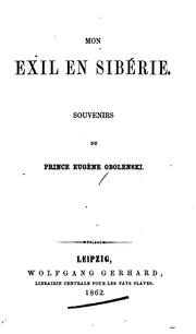 Cover of: Mon exil en Sibérie by 
