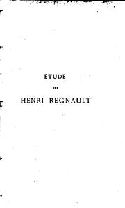 Cover of: Étude sur Henri Regnault