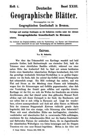 Cover of: Deutsche geographische Blätter