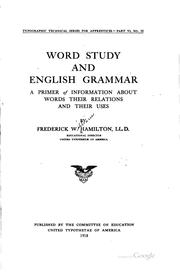 Cover of: Word Study and English Grammar