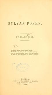 Sylvan poems by Isaac Cobb