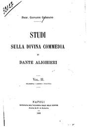 Cover of: Studi sulla Divina commedia de Dante Alighieri by 