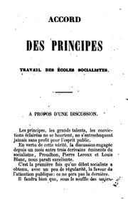 Cover of: Accord des principes: Charles Fourier