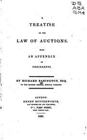 Cover of: A Treatise on the Law of Auctions