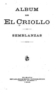 Cover of: Album de el criollo: Semblanzas by El Criollo (Havana)