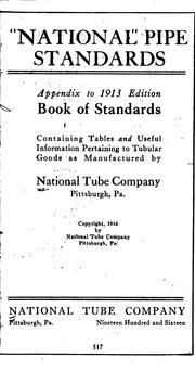 Cover of: Book of standards: containing tables and useful information pertaining to tubular goods as ...