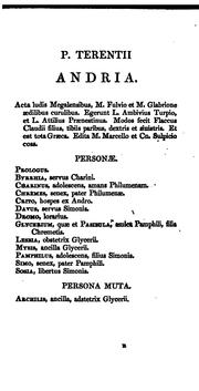 Cover of: P. Terentii Afri comœdiæ, ex ed. A.H. Westerhovii recens. accuratæ [by J. Carey]. by Publius Terentius Afer