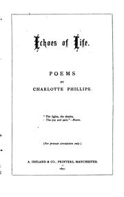 Cover of: Echoes of life, poems