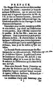 Cover of: Dissertation sur les OEuvres de monsieur de Saint-Evremont: Avec l'examen du Factum qu'il a fait ...