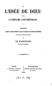 De l'idée de Dieu et de l'athéisme contemporain. Discours