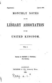Cover of: The Monthly Notes of the Library Association of the United Kingdom | Library Association