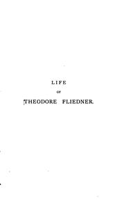 Cover of: Life of pastor Fliedner, tr. by C. Winkworth