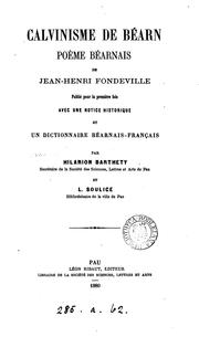 Cover of: Calvinisme de bearn by Hilarion Barthety