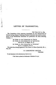 Cover of: Indexes to the Literatures of Cerium and Lanthanum by William Henry Magee, William Henry Magee